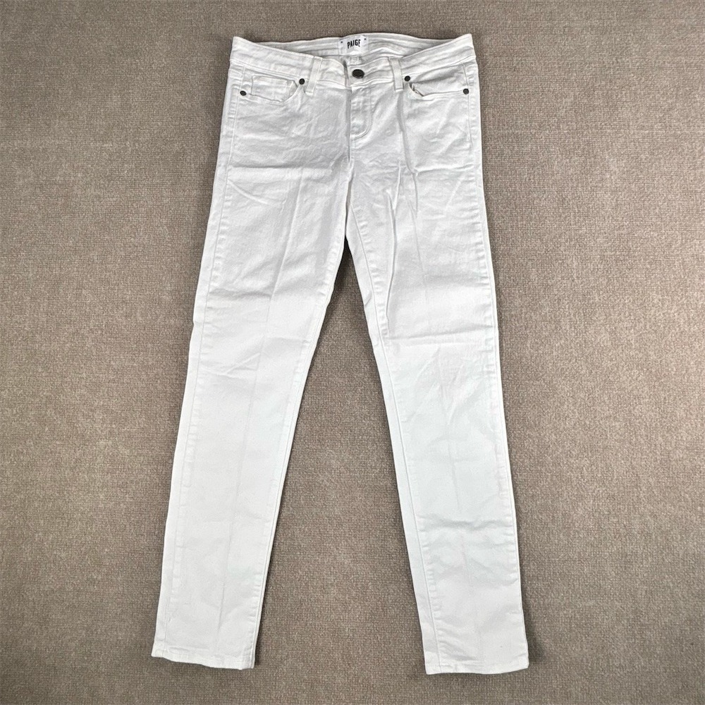 PAIGE Skyline‎ Ankle Peg Jeans Womens Size 28 White Skinny Stretch Ankle